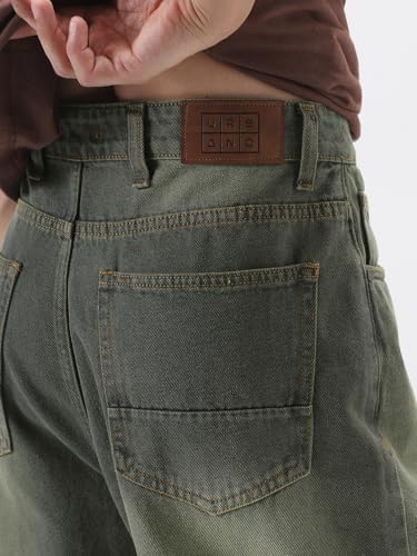 Image of Urbano Fashion Men's Loose Baggy Fit Heavy Washed Jeans Non-Stretchable