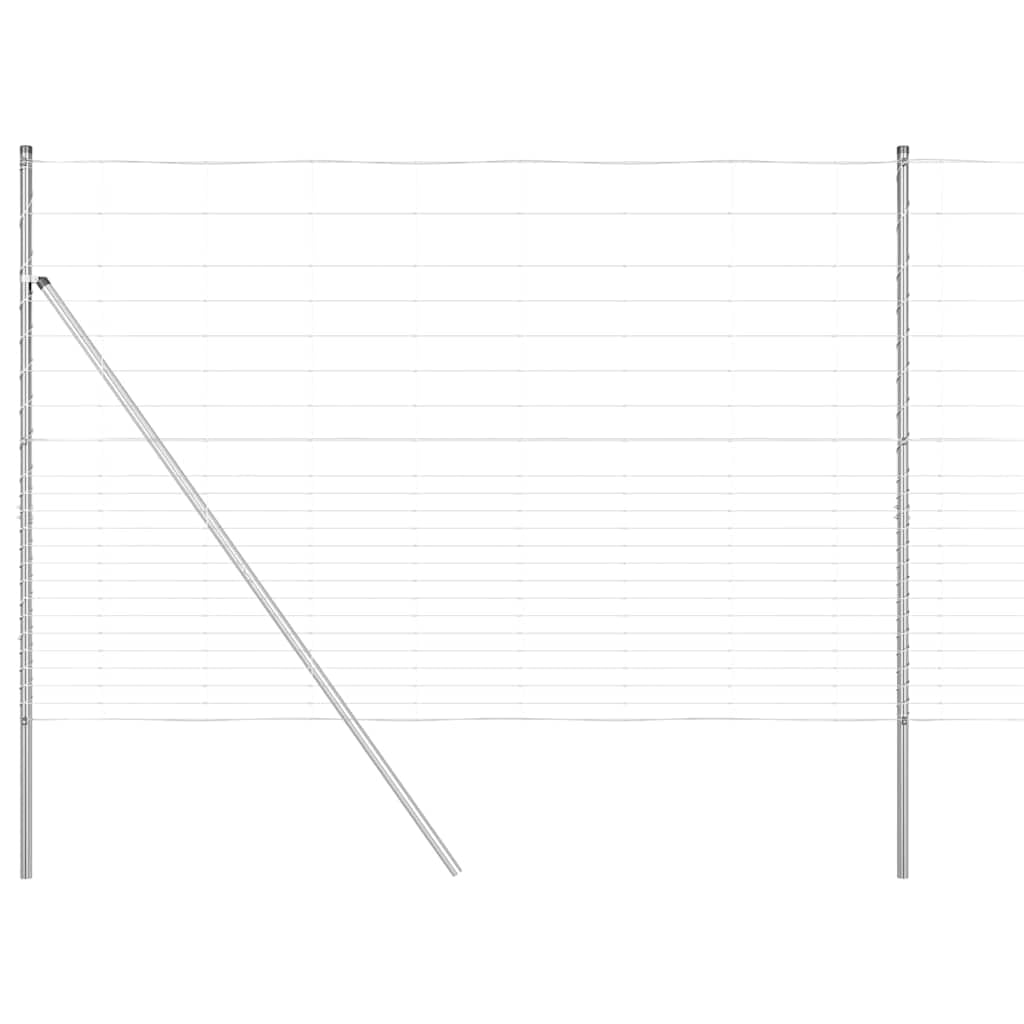 Fence Post Galvanised 25 x 1.6 m Steel Heavy Duty Garden Boundary Post, Weatherproof Corrosion Resistant Outdoor Fencing Kit for Landscaping, Patio, and Terrace Security
