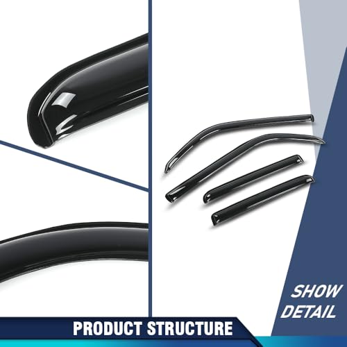 Image of PIT66 Outside Mount Vent Window Visor Window Deflectors 4 pcs