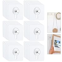 dabinzhijia 30 Stück Bilderhaken Selbstklebend, Transparent Klebenagel Bilder Aufhängen Ohne Bohren, Klebehaken Bilder, Bildaufhänger Selbstklebend für Bilderrahmen, Fotos, Poster, Dekorative Gemälde