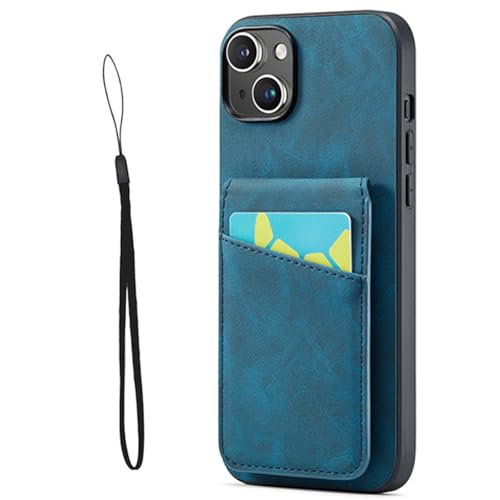 Étui de téléphone portefeuille antichoc en cuir bleu pour iPhone X XS LVTFCO