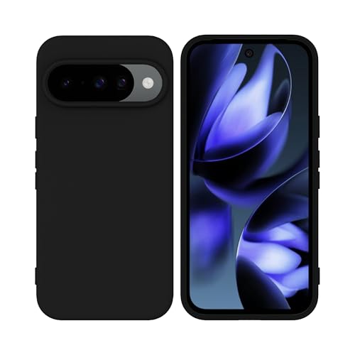 Image of FIRST MART Matte Silicone Back Cover for Google Pixel 10 - Black