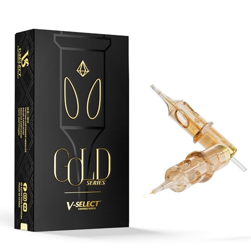 Agujas de tatuaje EZ V Select Gold Series, cartuchos Round Liner profesionales 3RL