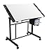 Produktbild Studio Designs Deluxe Craft Station, Oben Verstellbarer Zeichentisch mit Schubladen, 91,4 cm B x 61 cm D, schwarz/weiß