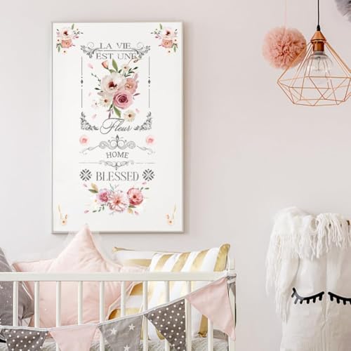 PLIGREAT 3 Blätter Retro Rub on Sticker für Möbel Transfers Aquarell Blumen Aufkleber für DIY Handwerk Holz Kleiderschrank Schublade Schranktür Tischstuhl Dekoration alte Möbel Renovierung Dekor
