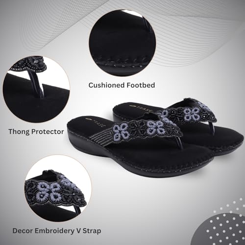 Image of TRASE Ortho Slippers For Women | Slippers For Woman | Lightweight, Comfortable And Stylish Women Slippers | Flats | Soft Women Footwear | Trendy Ladies Chappal | Orthopedic Slippers