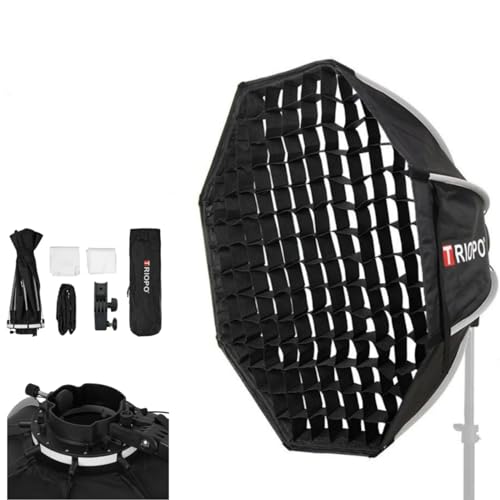 Image of Triopo KX90 90CM /35.4in Universal Folded Outdoor Speedlite Octagon Photo Softbox Umbrella Soft Box, for Godox V1 AD200 V1 AD200 TT600 V860II V850II TT685 Profoto A1 YONGNUO
