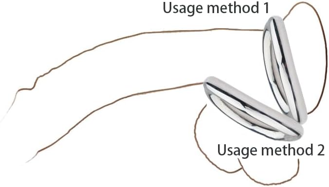 Metal Cock Ring Metal Penis Ring Testicle Ring Arc Ring Without Edges Sexual Stimulation Device Prolonged Erection Sex Toy for Men (1.75”Medium)
