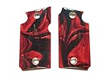 -Red & Black Pearl Grips Compatible with/Replacement for Sig Sauer P938 Grips