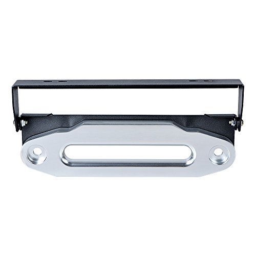 1X 10 Silver Hawse Fairlead + 1X Black Flip-Up 254mm Hawse Fairlead Mounted License Plate Holder Mounting Screw for SUV ATV UTV