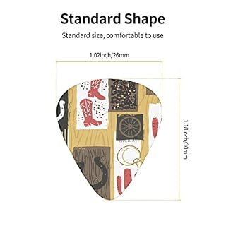 Lot de 12 médiators de guitare en bois style cowboy américain pour guitare basse électrique, acoustique, cadeau avec boîte - Les Beatles, Paul McCartney, John Lennon, RIngo Starr, George Harrison Lot de 12 médiators de guitare en bois style cowboy américain pour guitare basse électrique, acoustique, cadeau avec boîte – Image 5