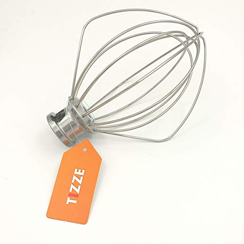 Tizze 43180-269972 6-Wire Whip Attachment Fits Kitchenaid Tilt-Head Stand Mixer Replace K45Ww, Stainless Steel, Egg Heavy Cream Beater, Cakes Mayonnaise Whisk thumb #4