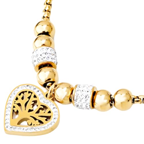 Collier arbre de vie en acier inoxydable doré le cadeau idéal pour femme