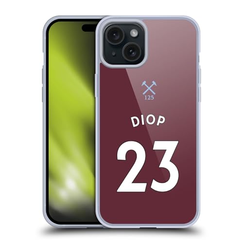 Funda de gel West Ham United Issa Diop para iPhone 15 Plus