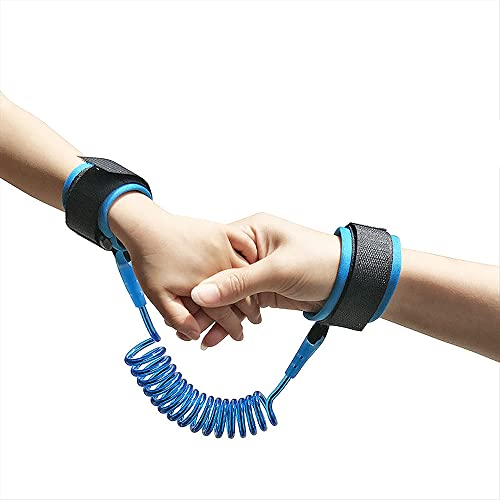 ONLYNDS® SUPER Correa De SEGURIDAD Para Niños ANTIPERDIDA | Pulsera Niños Antiperdida Suave En Muñeca | Arnés Para Andar Bebe | Correa Niños Paseo Elástica de 35 a 155cm | Arnes Niños Azul