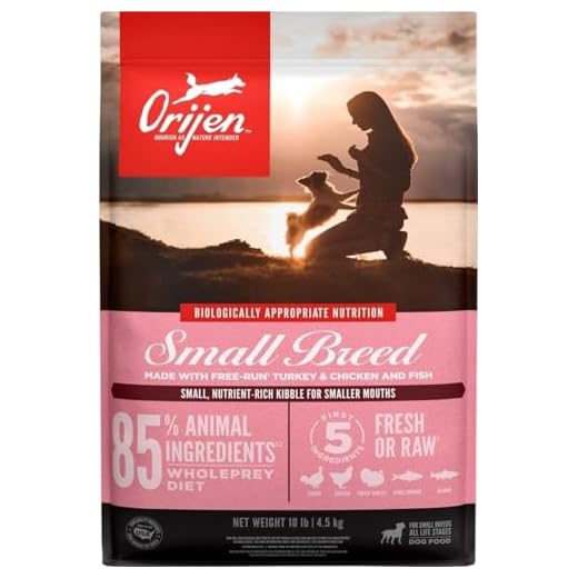ORIJEN Grain Free High Protein Dry Dog Food Small Breed Recipe 10lb Bag
