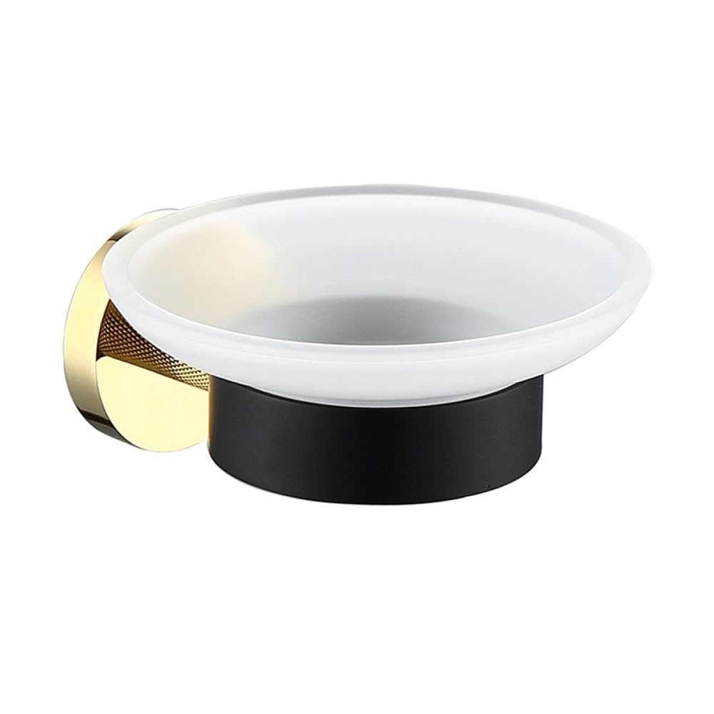 Étagère et porte-papier en laiton avec accessoires de salle de bain complets