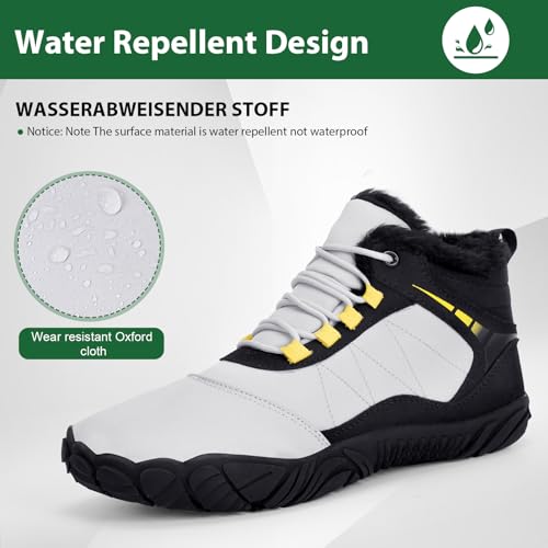 Winter Snow Boots for Women Men Hike Barefoot Shoes Minimalist Winter Snow Boots Zero Drop & Wide Toe Box & Waterproof Fur Lining Snow Booties Warm Hike Shoes3