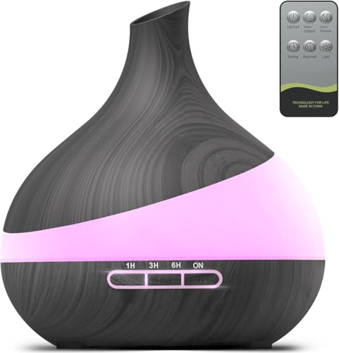HJTHJT 500ML Essential Oil Diffuser: Aroma Diffuser with Remote Control for...