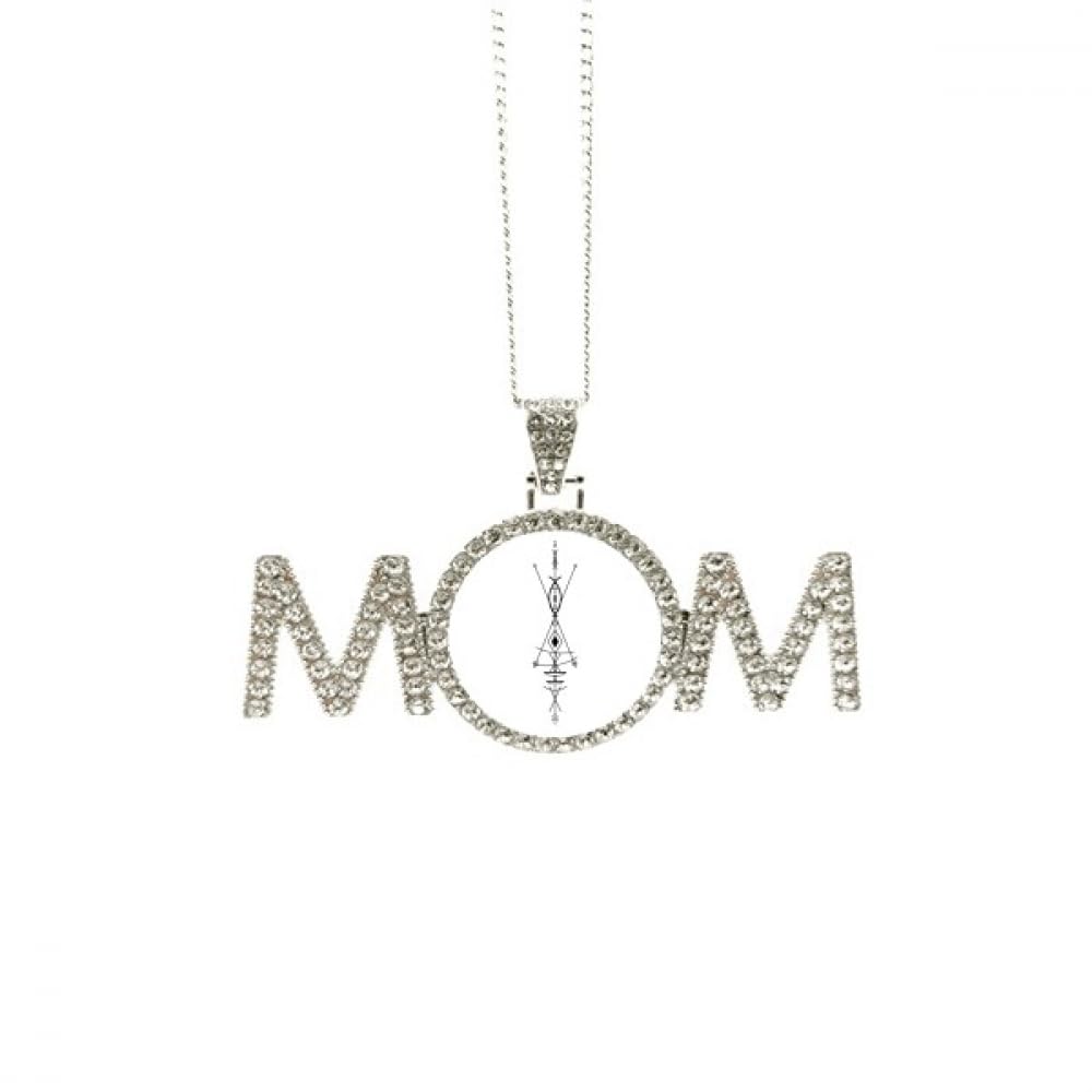 Collier motif extraterrestre géométrique univers en taille M au design minimaliste chic - 4