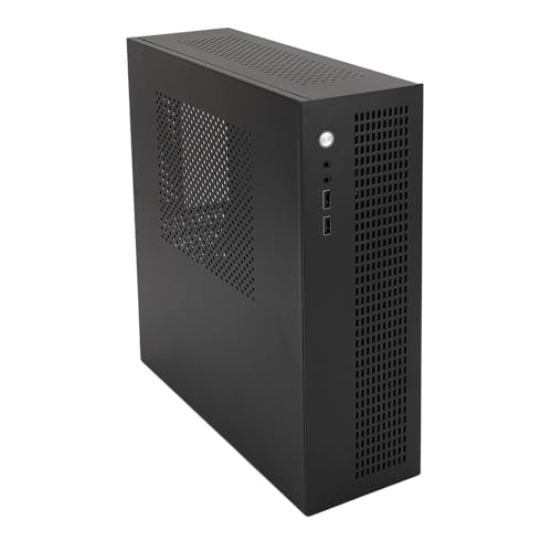 Caja para Mini PC MATX ITX, Ventilador de Refrigeración Dual, Soporte para Disco Duro SSD. Interfaz USB2.0, Fuente de Alimentación IO Flex de Tamaño Completo, Tarjeta Gráfica de