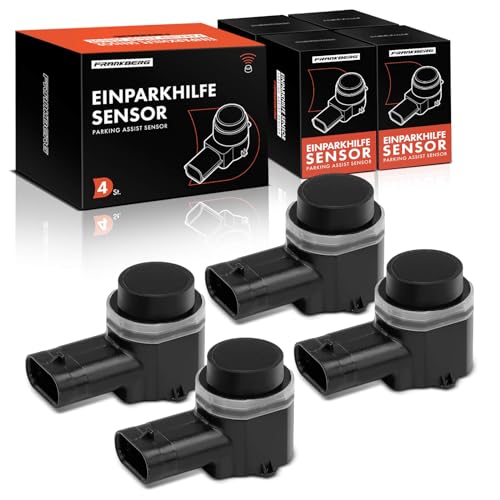 Frankberg 4X Parksensor 3-polig Vorne Hinten Kompatibel mit Golf Plus 521 5M1 1.2L-2.0L 2005-2013 P.a.s.s.a.t 3C2 1.4L-3.6L 2005-2010 A4 8K2 B8 1.8L-3.2L 2007-2015 Replace# 1S0919275