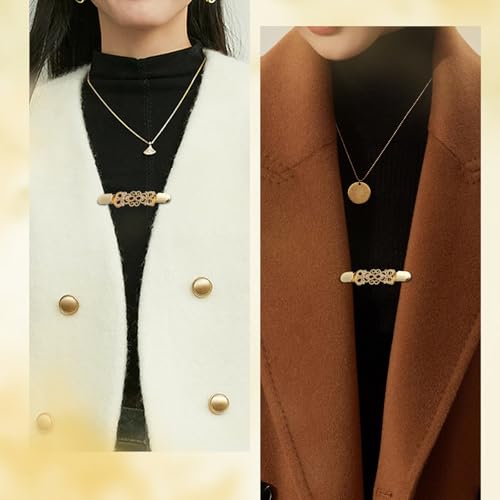 SupSuspen Vintage 3-Piece Sweater Clip Set - Elegant Retro Shawl and Cardigan Cinch Clips for Women’s Fashion - Image 4