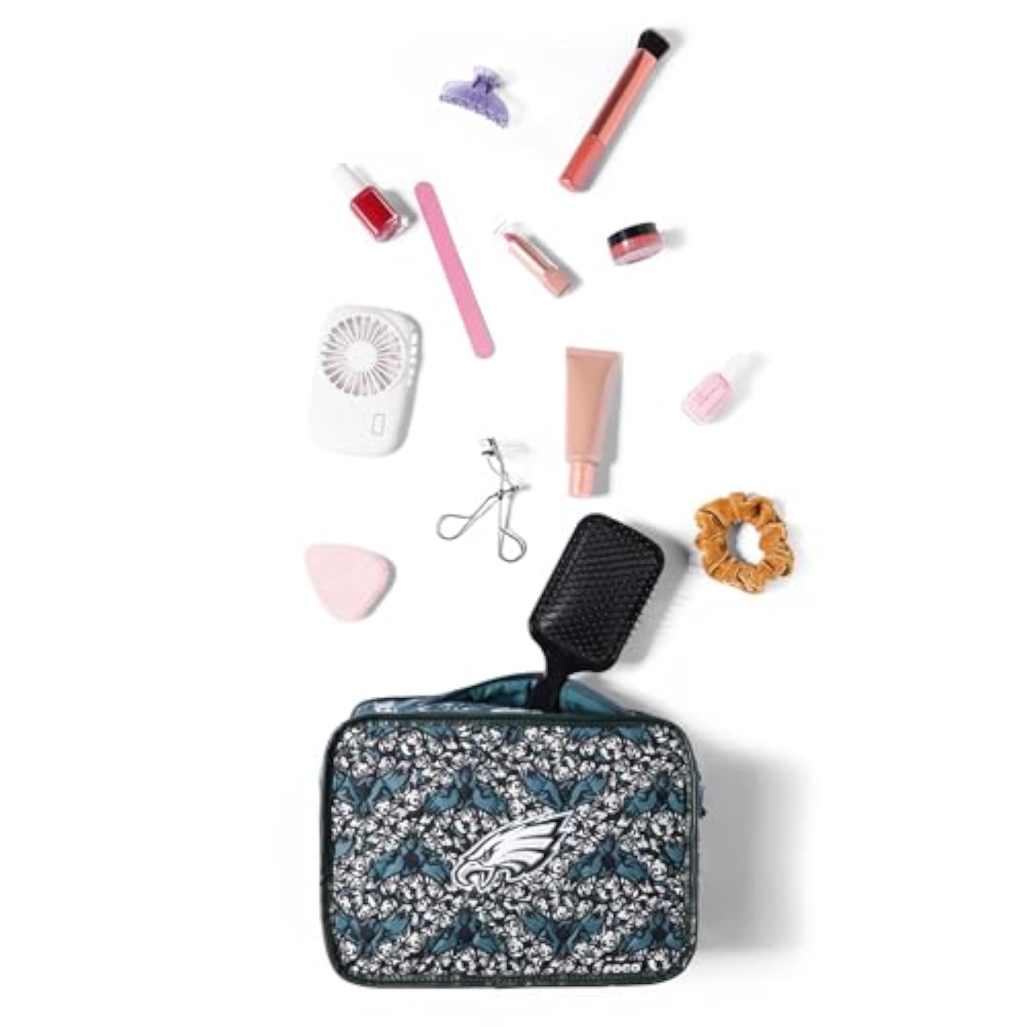 NFL Logo Quilted Printed Cosmetic Toileti Bag