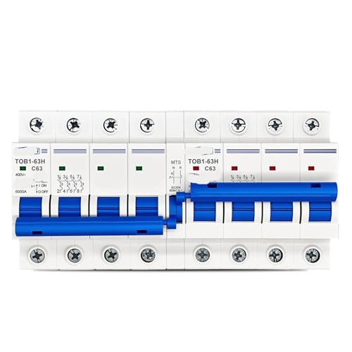 Interruptor de transferencia de energía 4P de 6A para alternar entre red y generador en casa