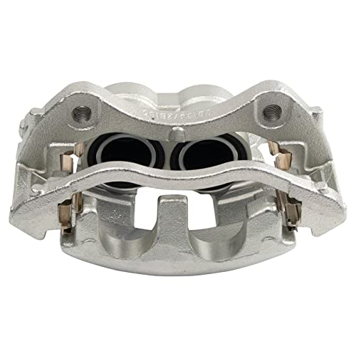 Image of TRQ Front Driver and Passenger Side Brake Caliper Set Caliper Brackets Compatible with 14-19 Ford Transit-150 14-19 Transit-250 14-19 Transit-350 with Single Rear Wheels SRW