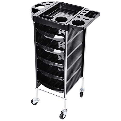 Carro para instrumentos de peluquería Hidyliu ajustable con 5 cajones de ABS 3