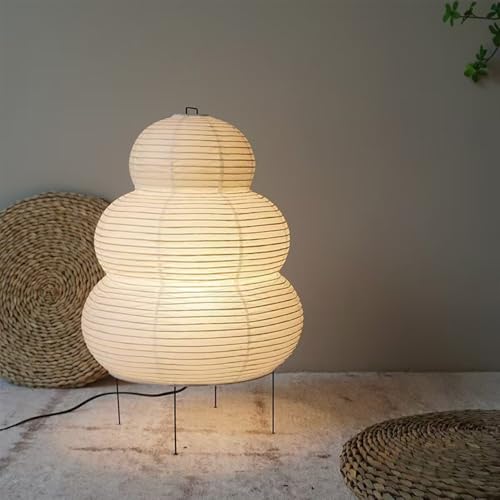 Chao Zan Papierlampe tischlampe Nachttischlampe reispapier schlafzimmer Reispapier lampenschirm Tischleuchte für wohnzimmer Papierlaterne lampe im japanischen stil Papierlampe stehlampe (A)