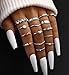 iF YOU 25 Pcs Silver Knuckle Rings Set for Women, Vintage Boho Stackable Finger Midi Rings, Simple Stacking Cute Rings Pack Trendy Stuff Jewelry