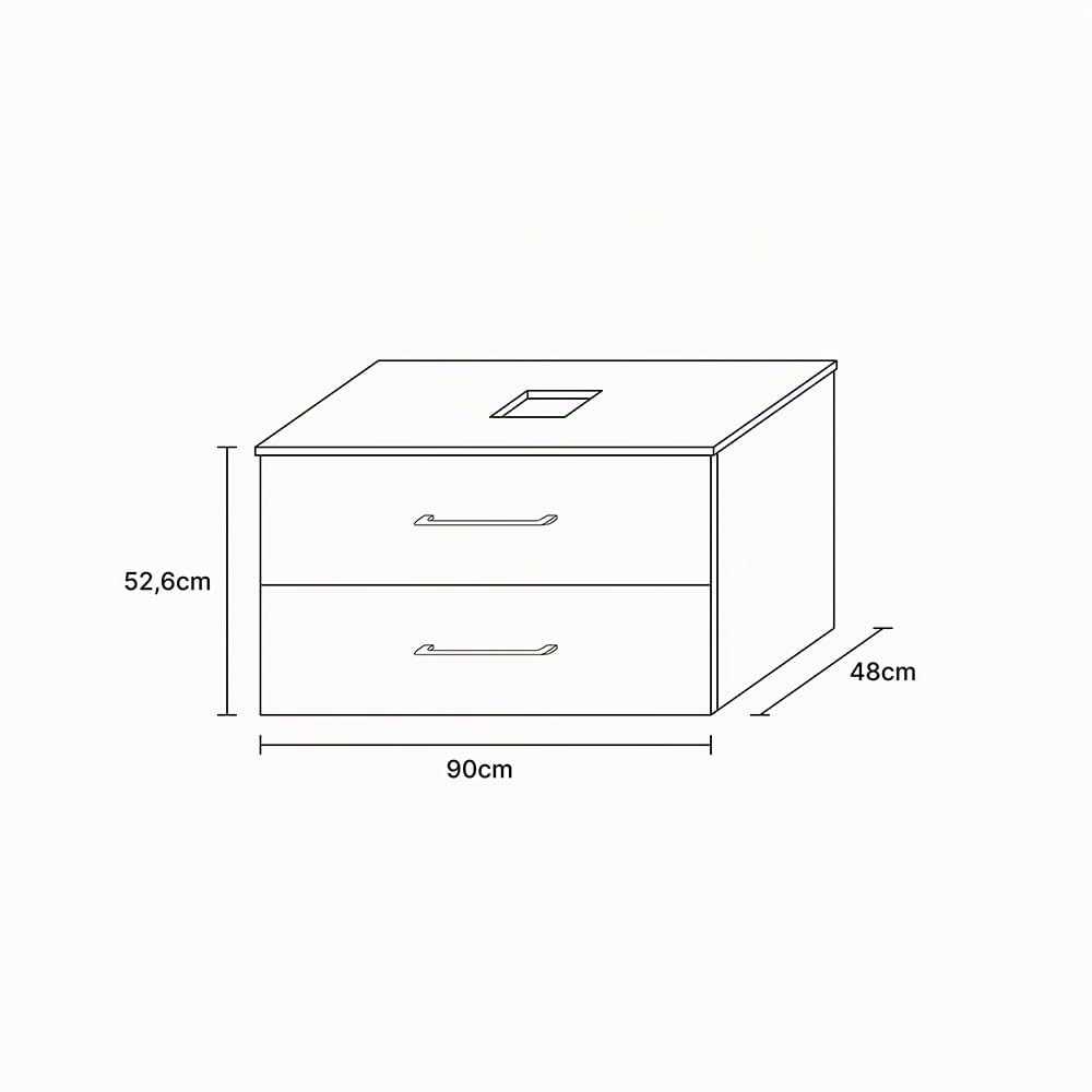 Planetmöbel Ensemble de Meubles de Salle de Bain LUX 90 cm, sans lavabo, avec Armoire Haute, chêne doré/Anthracite et 2 armoires midi doré/chêne doré/Anthracite