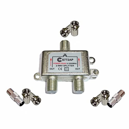 TV Répartiteur antenne 2 connecteurs TV's KIT Professionnel Cover