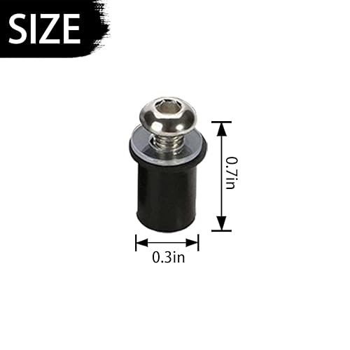 Miniatura 2 de Kit de 10 tornillos para parabrisas de motocicleta aleación de aluminio pernos de montaje del cuerpo del parabrisas de motocicleta compatible con