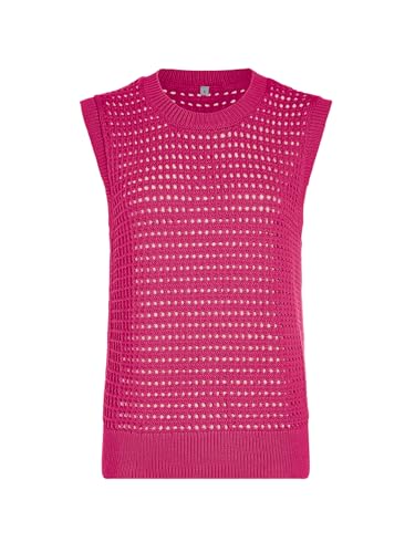 Image of SuperPrity Women's Sweater Vest Sleeveless Crochet Sheer Knit Sweater Tank Casual See Through Crewneck Sweater