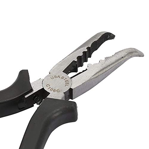 Slimline Bent Nose Pliers 6'' High Carbon Steel Round Curved Nose Pliers High Hardness, Firm And Strong，For Multiple Purposes. #TOP4