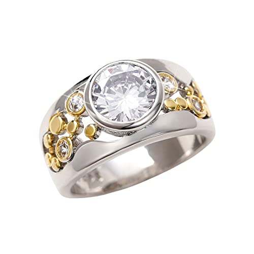 Women's 925 Sterling Silver Plated Round Cubic Zirconia CZ Wedding Band Ring