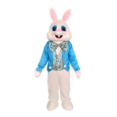 To.beone Disfraz de conejo de Pascua para adultos, disfraz de mascota de Halloween, color azul