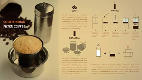 Image of Premium Stainless Steel Stovetop Espresso Moka Pot | South Indian Style Traditional brewing method Drip Decoction Maker Coffee Percolator Kettle Filter (Percolater 120ML, SIZE 1)