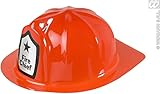 Einheitsgröße ca. 59 Widmann Größe PVC Feuerwehrmann rot PVC Feuerwehrmann Helm Hut für Kostüm Outfits Zubehör