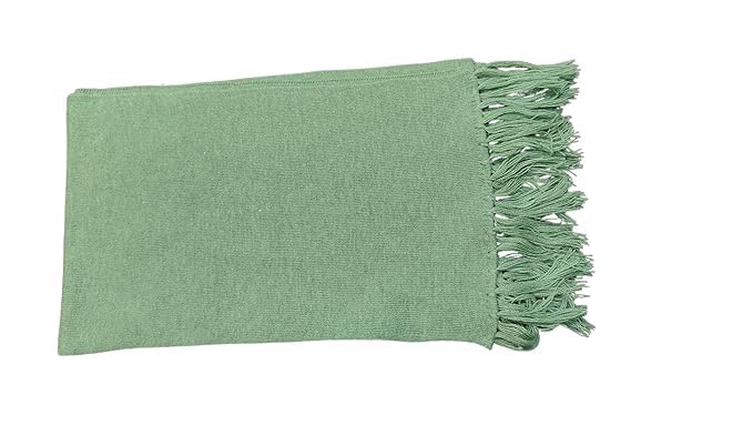 SA STYLE ALONGWinter Woolen Self Design Green Scarf/Stole/Shawl/Muffler For Unisex (Free Size)-image-22