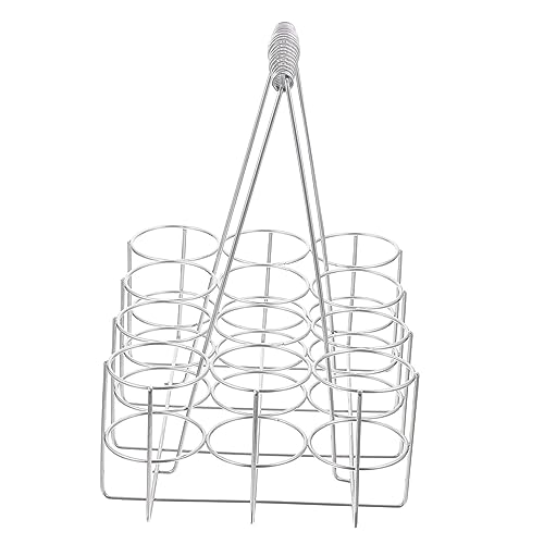 OKUMEYR 1Pc Silver Beer Bottle Storage Basket Compact Wine Rack Organizer for Easy Transport and Display for Parties and Home Use Holds Bottles