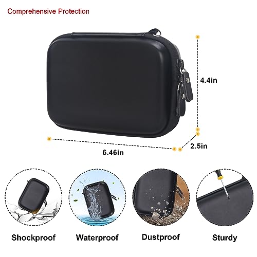Image of Elonbo Carrying Case for KODAK Mini 2 Retro 2x3 inch P210R 4PASS Portable Photo Printer, Kodak Mini Instant Digital Camera Hard Travel Bag Storage Holder, Pocket Fits Film Cartridge, Black