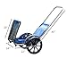 CRESTWALKER Firewood Cart with 16'' Big Wheels for Stairs, 2-Wheel Wheelbarrow, 200 lbs Heavy Duty Yard Garden Cart with Ergonomic Long Handle for Hauling Logs, Bags, Buckets (Silver)