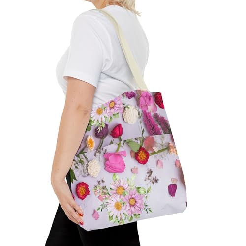 Floral Tote Bag - Vibrant Flower Design for Everyday Use4