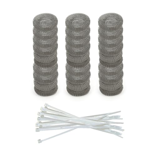 Image of DR Quality Parts Washing Machine Lint Trap – Stainless Steel Hose Filter, Mesh Drain Catcher, Washer Sock Lint Remover, Rust-Free Snare Laundry Filter with Nylon Cable Ties, 29cmx6.5cm – 30-Pack