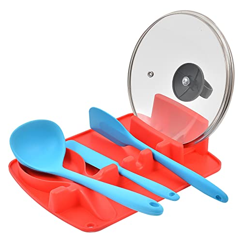 Poggiautensili da cucina Portautensili da cucina Portacucchiaio in silicone due in uno Portacucchiaio multifunzione Portacucchiaio Portaoggetti da cucina Spatola Portacucchiaio Portaoggetti piccolo po