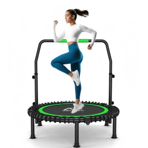 Image of ANCHEER 40 inch Bungee Rebounder Trampoline with Adjustable Handle, 400LBS